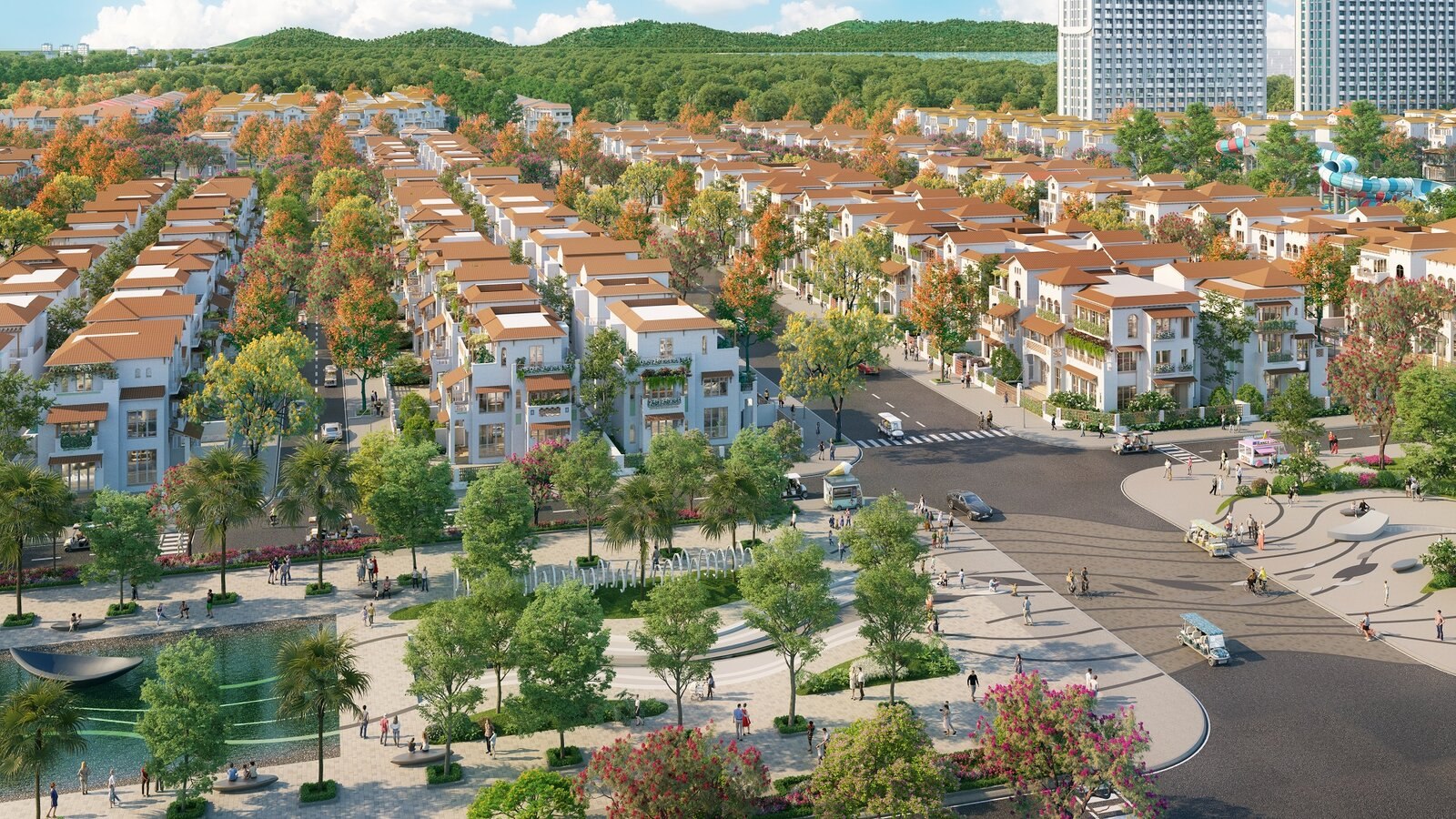 Phối cảnh khu thấp tầng — Sun Property / Sun Group